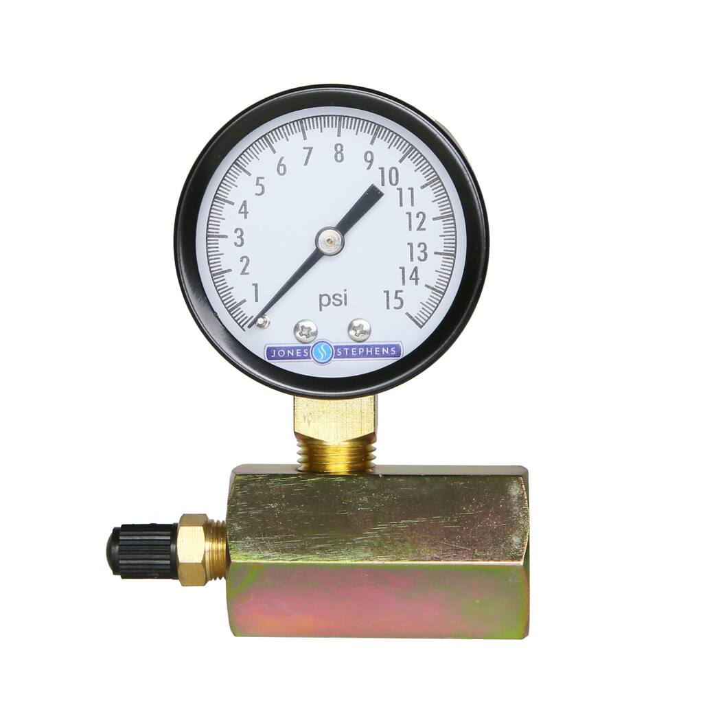 Jones Stephens G64015 2" 15 PSI Gas Test Gauge Assembly