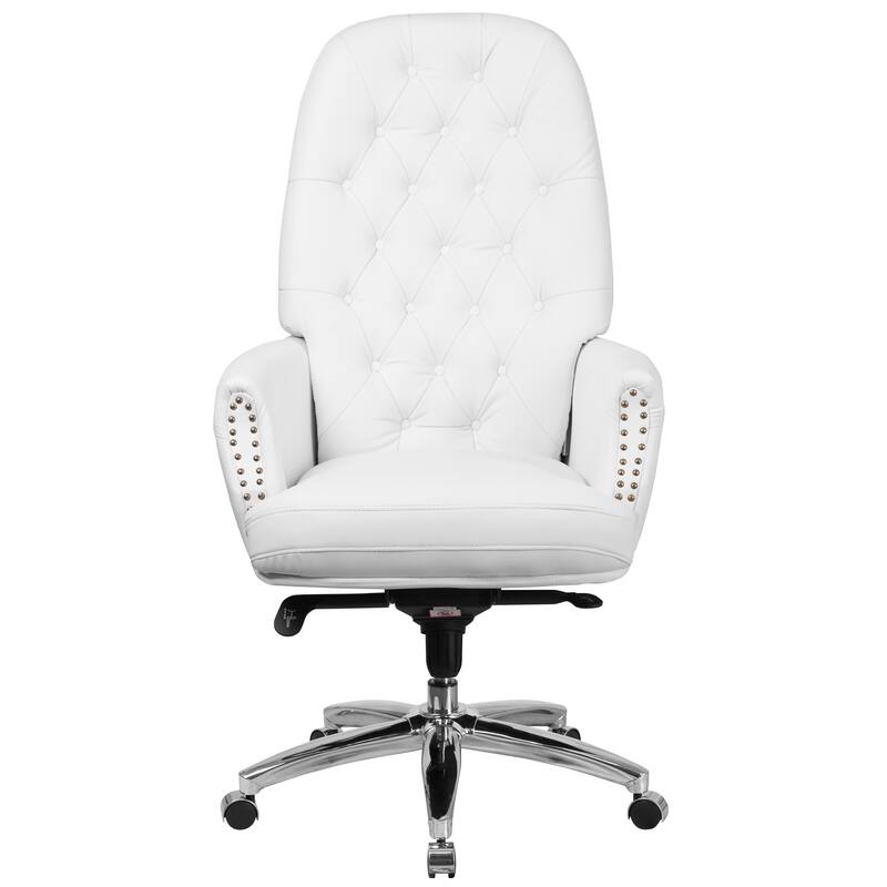 High Back Tufted LeatherSoft Executive Swivel Ergonomic Office Chair