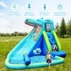preview thumbnail 5 of 8, Costway Inflatable Kids Hippo Bounce House Slide Climbing Wall Splash