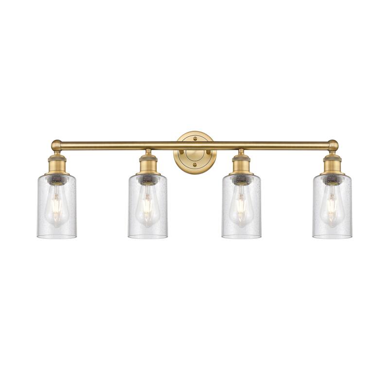 Innovations Lighting Clymer - 4 Light 31" Bath Vanity Light - Brushed Brass/Seedy