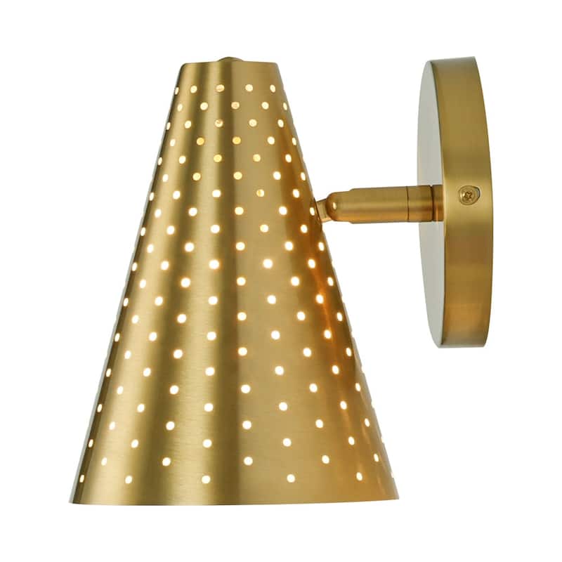 Contemporary Gleaming Single Iron Cone Vanity Bathroom Wall Lamp