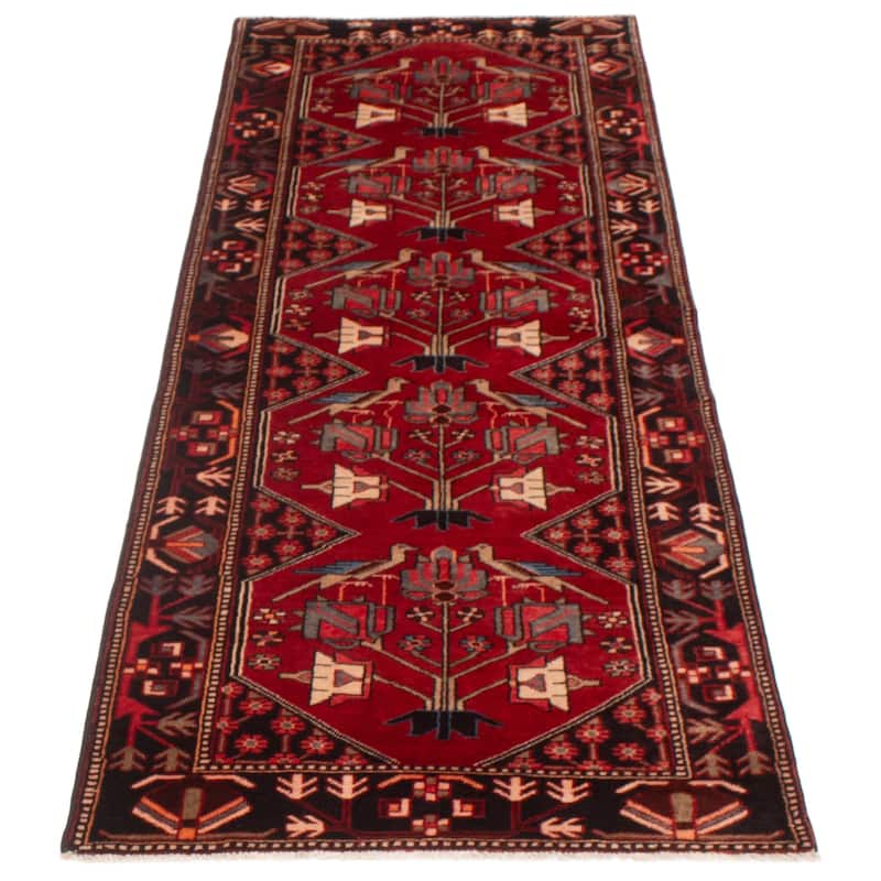 ECARPETGALLERY Hand-knotted Anadol Red Wool Rug - 3'6 x 9'6