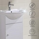 preview thumbnail 6 of 18, White Cabinet Vanity Sink Mahayla 17-3/4" Porcelain Sink with Faucet, Drain and Overflow Renovators Supply