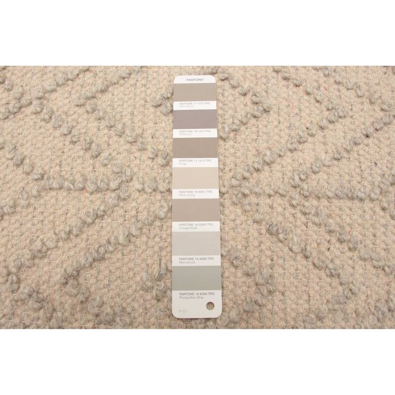 ECARPETGALLERY Braid weave Sienna Khaki Wool Rug - 5'1 x 8'2