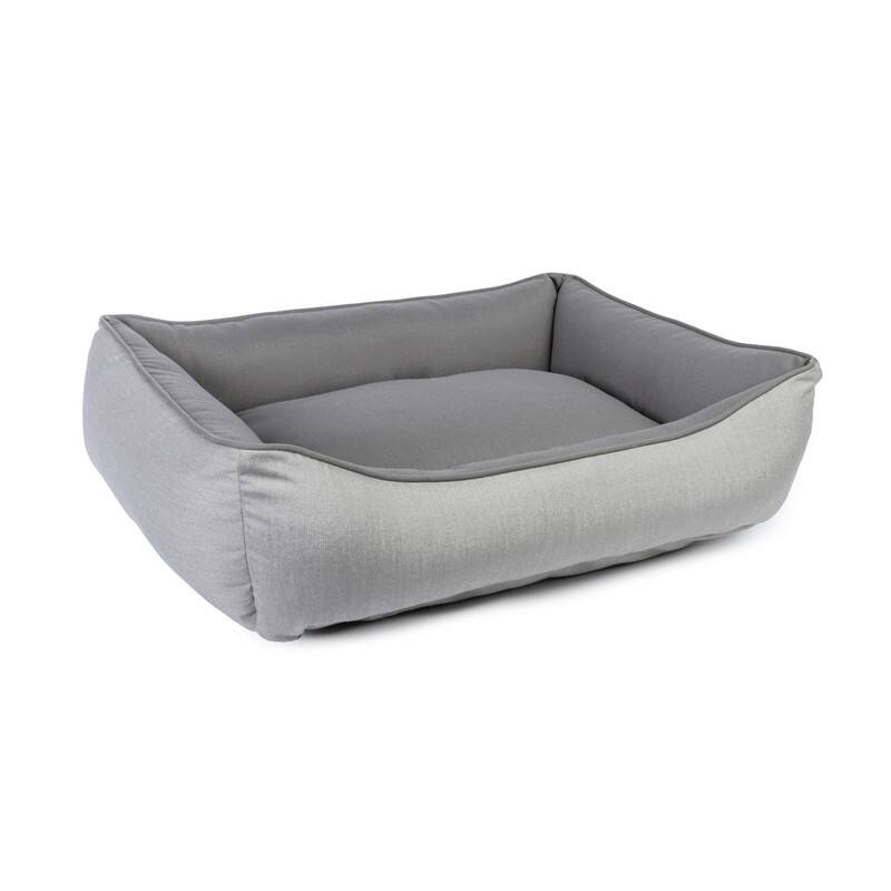 Sunbrella Indoor/Outdoor Reversible Double Sided, Cuddler Dog Bed with Bumper