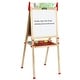 preview thumbnail 5 of 3, Easy Playhouse Wooden Whiteboard & Chalkboard Double-Sided Easel W/ Accessories