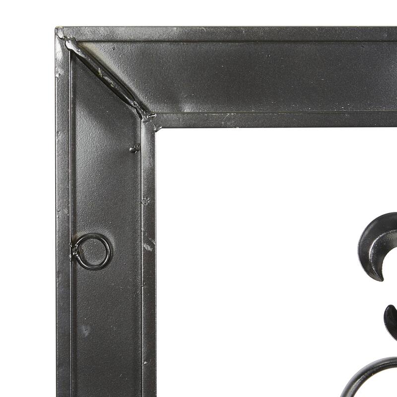 Metal Scroll Ornate Wall Decor with Black Frame - Brown - Roche River Decor