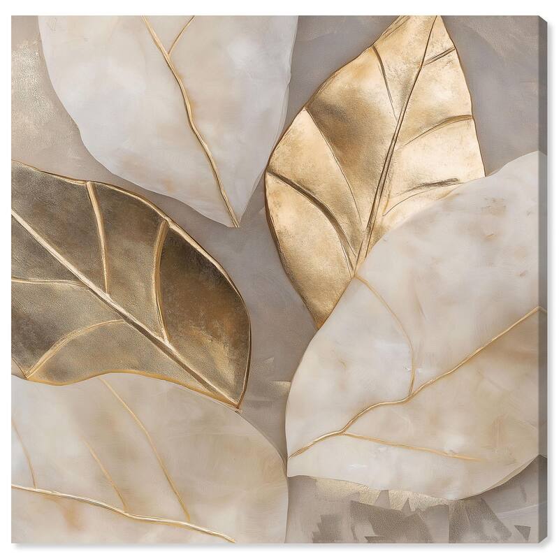 Golden Cascades Canvas by Art Remedy, Gallery Wrapped - 16" x 16"