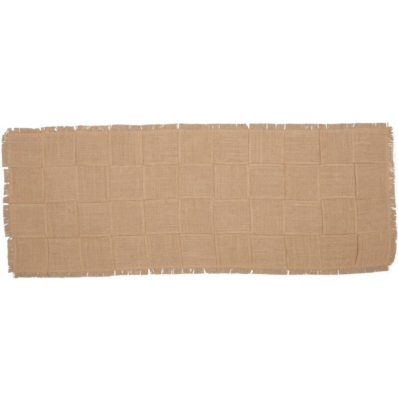 Jute Burlap Natural Basket Weave Runner