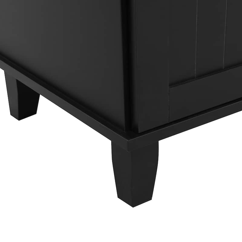 Roomfitters Farmhouse Kitchen Island Set with Drop Leaf, Storage Cabinet, Towel Rack and Seating