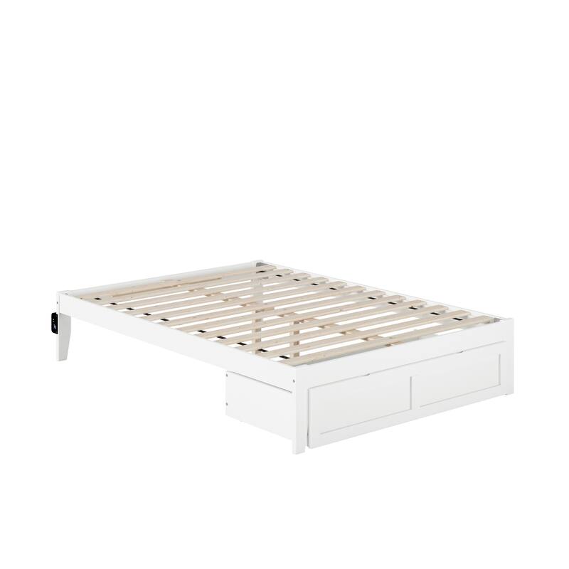 AFI Colorado Platform Bed with Foot Drawer and Charging Station