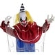 preview thumbnail 12 of 11, Haunted Hill Farm Wiggles the Animatronic Twisting, Talking Clown Greeter with Folding Door Hook for Scary Halloween Decoration