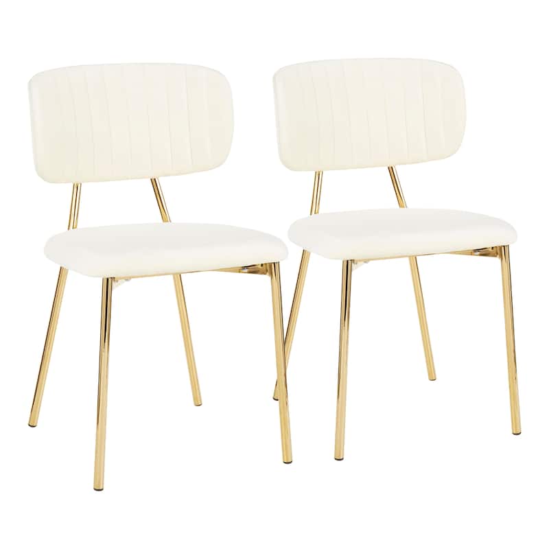Silver Orchid Fein Gold Glam Velvet Chair (Set of 2)