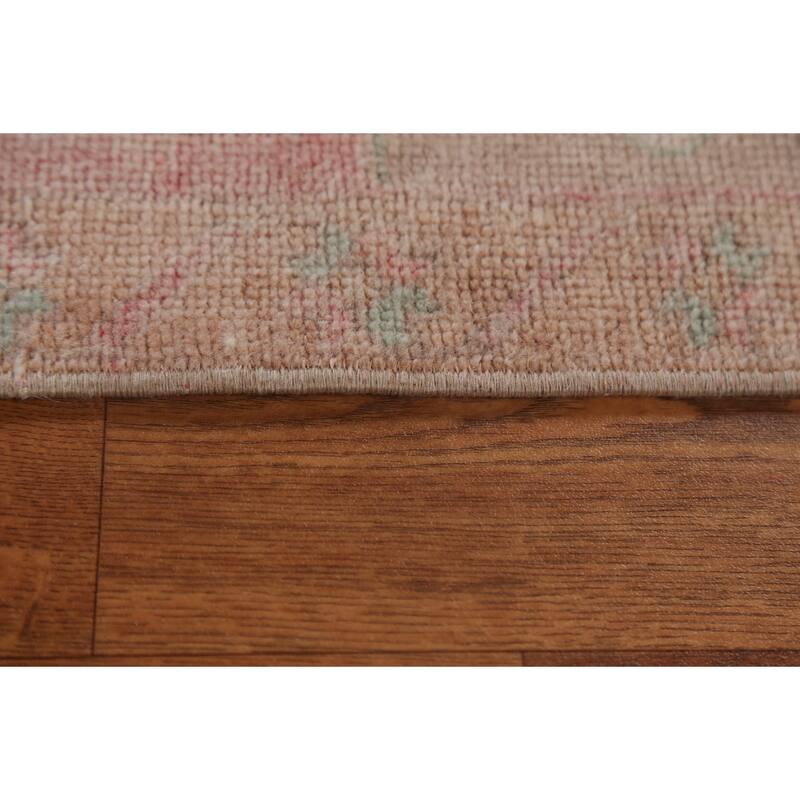 Antique Look Vegetable Dye Oushak Turkish Wool Rug Hand-knotted Carpet - 1'8" x 3'4"