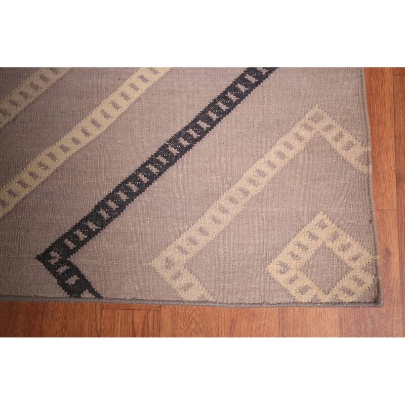 Geometric Kilim Durrie Oriental Large Area Rug Oriental Carpet - 10'7" x 14'6"