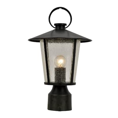 Andover Outdoor 1 Light Matte Black Post Mount - 9'' W x 14.5'' H