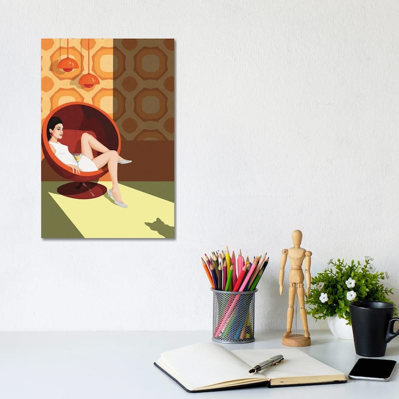 iCanvas "Intruder" by Artcatillustrated Canvas Print - 12x8x0.75