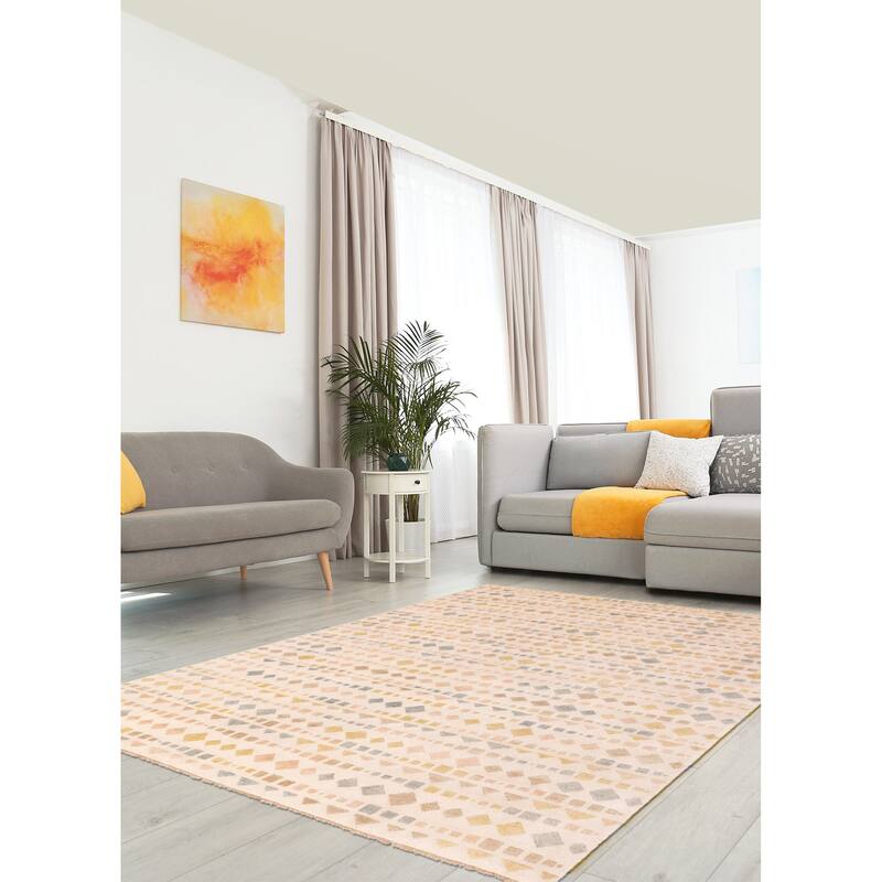 ECARPETGALLERY Hand-knotted Tangier Ivory Wool Rug - 7'10 x 9'8