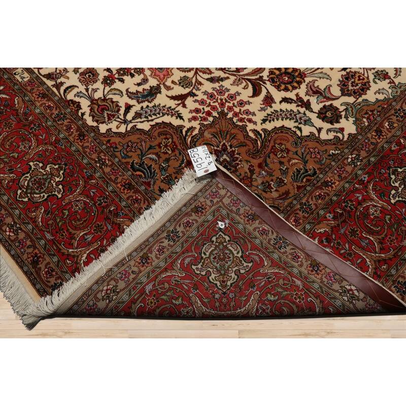 8'2''x11'11'' Hand Knotted Wool Ivory 350 KPSI Masterweaver Signed Rug - 8' 2'' x 11' 11''