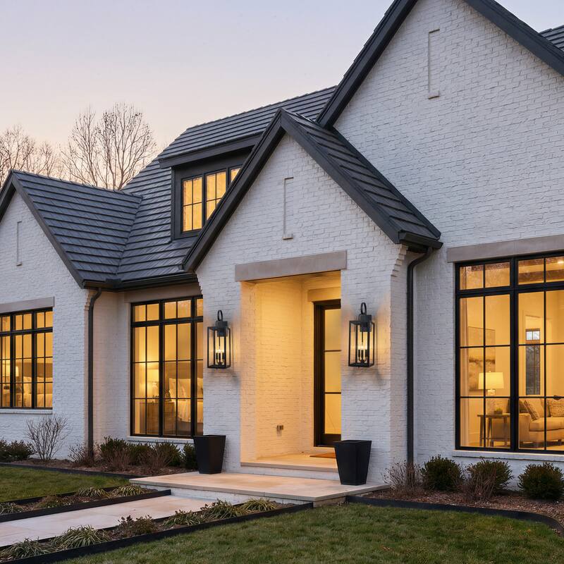 C Cattleya 1 Pack 3-Light 25.5-in Matte Black Outdoor Wall Light with Close Bottom