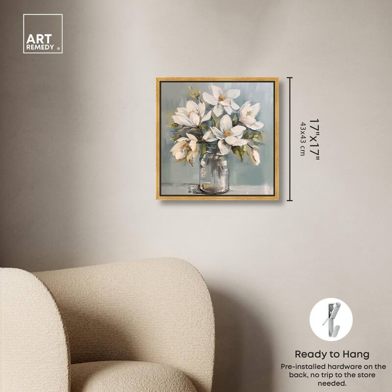 Prismatic Floral and Jar Canvas by Art Remedy