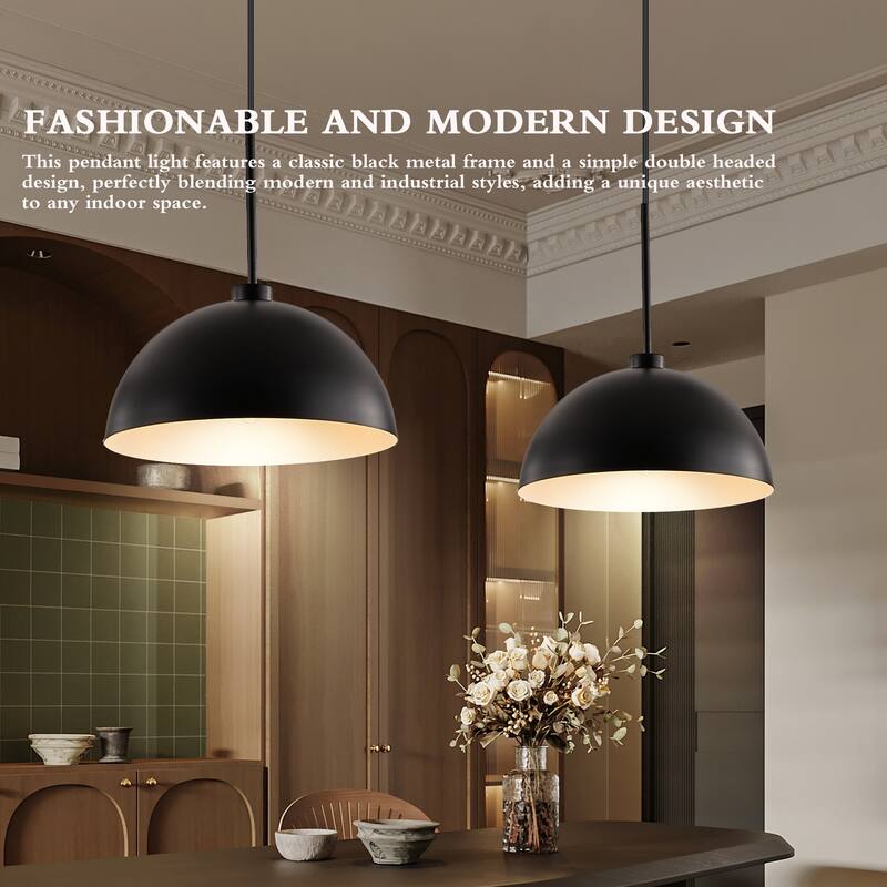 41" Industrial Double Pendant Light