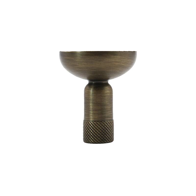 Hapny Home K32 Knurled 1-3/16" Modern Industrial Luxury Solid Metal - Aged Brass