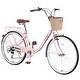 preview thumbnail 2 of 8, 26 Inch Girls Bicycle 7 Speed City Bike Commuter Bicycle with Basket