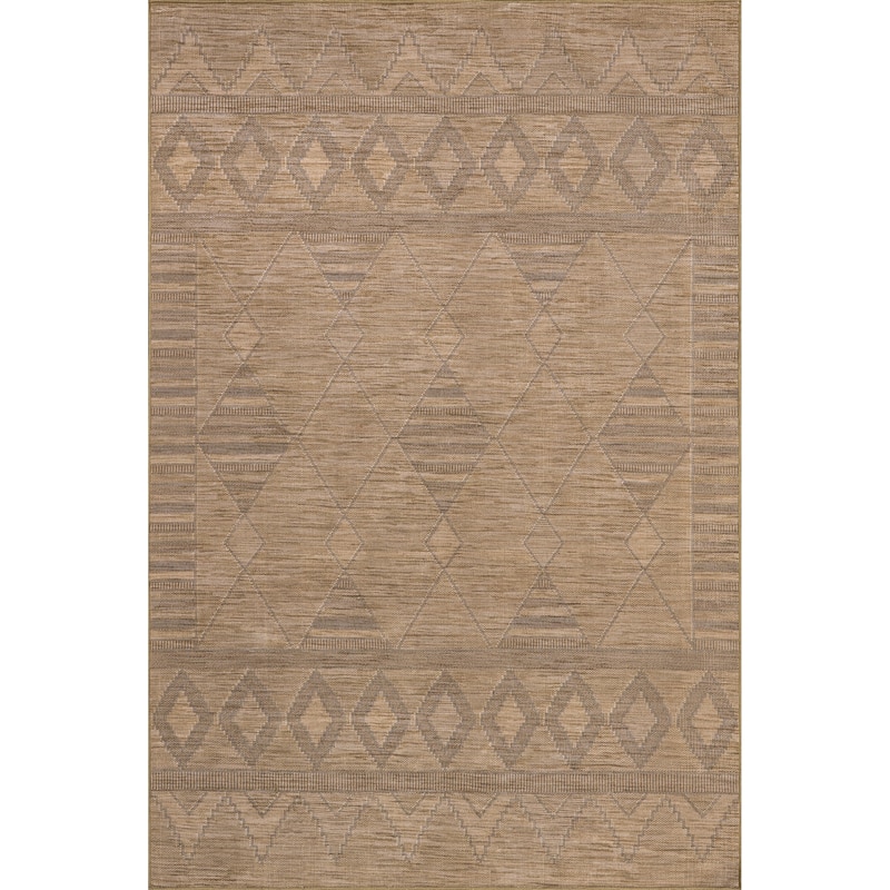 Nuloom Olive SpinClean Classic Geometric Machine Washable Area Rug
