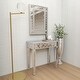 preview thumbnail 12 of 16, Grey MDF Glam Console Table (Set of 2) - S/2 31"W, 31"H
