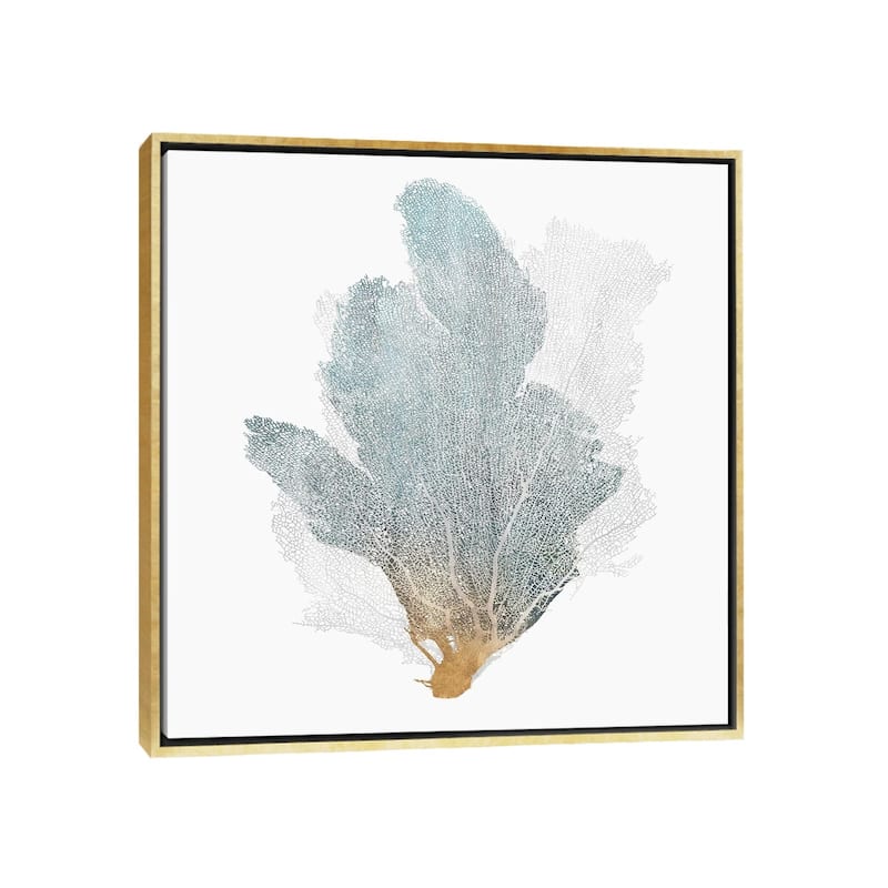 iCanvas "Delicate Coral II " by Isabelle Z Framed Canvas Print - Gold - 18x18