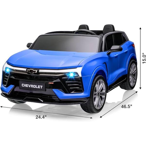 dimension image slide 3 of 6, 24V Kids Ride on Car 2 Seater, Licensed Chevrolet Blazer Battery Powered Electric Vehicles Car