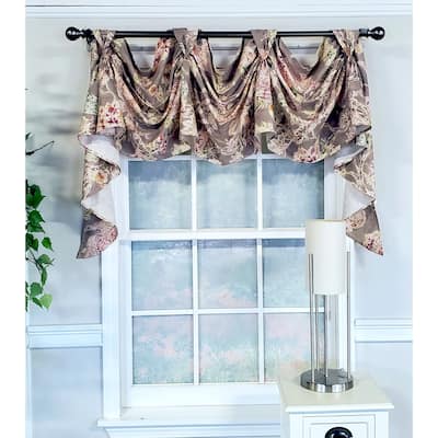 RLF Home Design Monte Cristo Victory Swag 3-Scoop Window Valance