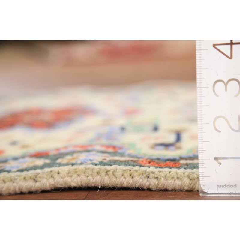 Geometric Kazak Indian Accent Rug Handmade Wool Carpet - 2'0" x 3'0"