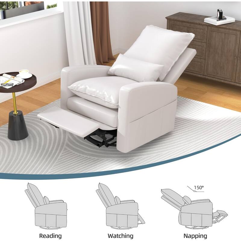 AECOJOY Power Swivel Rocker Recliner Chair Nursery Glider Chair Single Sofa