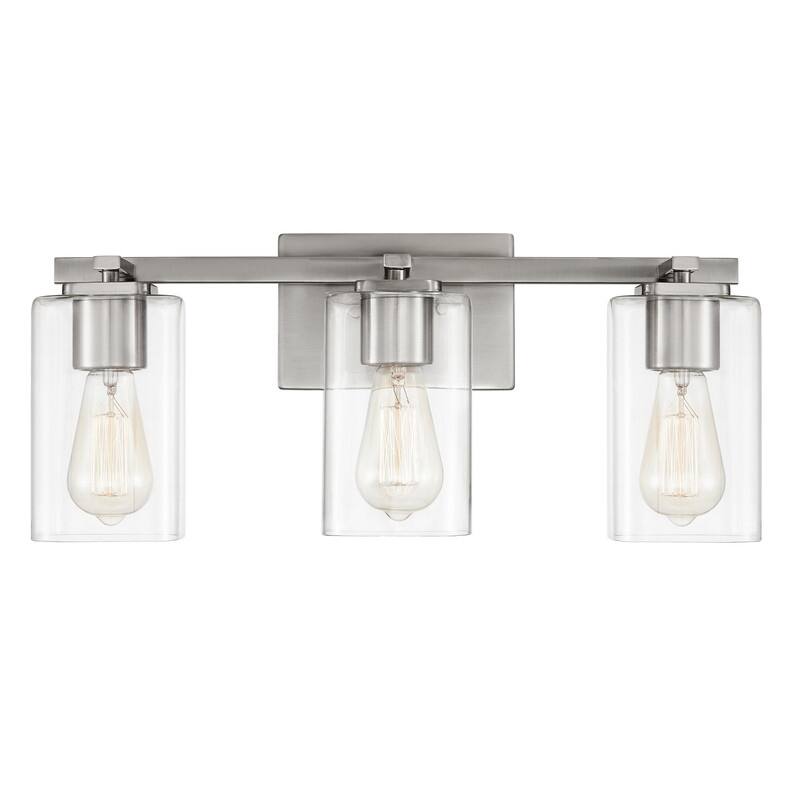 KAWOTI 20.75in. 3-light Bathroom Vanity Light with Square Glass