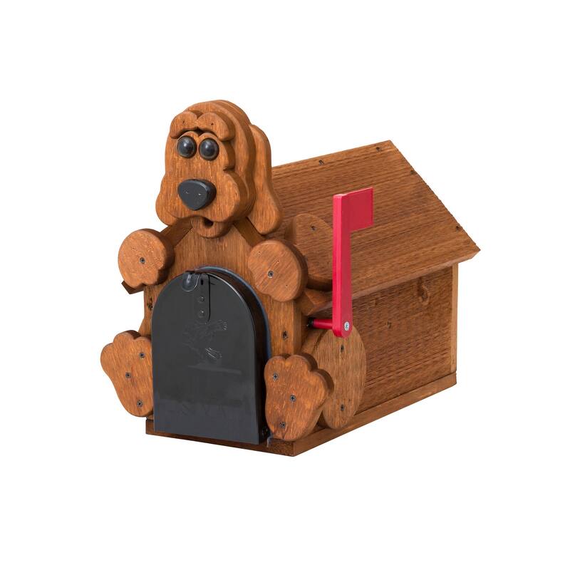 Rustic Dog Mailbox - Brown