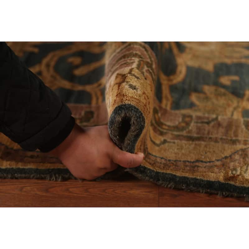 Brown Gold Art & Craft Oriental Area Rug Handmade Wool Carpet - 7'10"x 10'3"