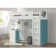 preview thumbnail 8 of 14, Spivey Twin Loft Bed with Built-in Desk White/Teal