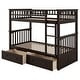 preview thumbnail 4 of 5, Modern Twin over Twin Bunk Bed with Drawers and Storage Cabinet