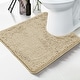 preview thumbnail 85 of 134, Deconovo Chenille Bath Rugs - Thick Plush Microfiber, Non-Slip Washable Bathroom Mats 20x24 Inch Contour Rug - Camel