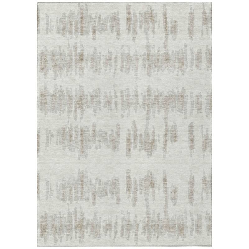 Machine Washable Indoor/ Outdoor Chantille Abstract Contemporary Rug