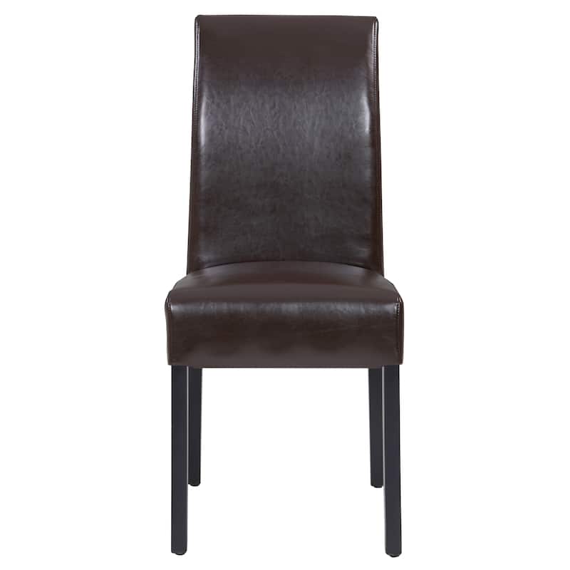 NPD Furniture Valencia Leather Dining Side Chair (Set of 2)