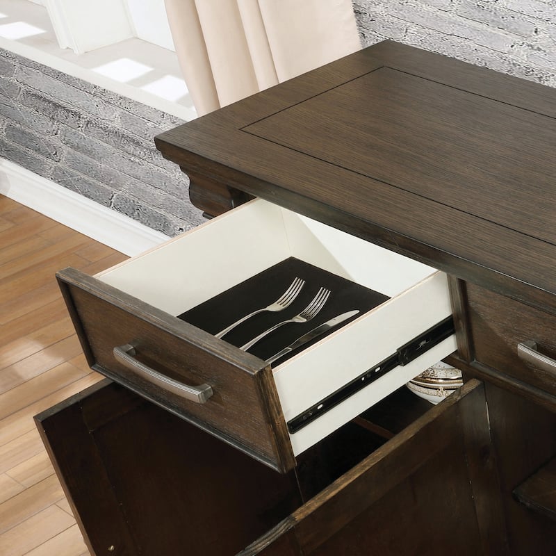 The Gray Barn Ruddy Road Espresso Farmhouse 60-inch Sideboard Buffet