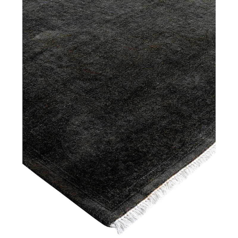 Overdyed One-of-a-Kind Hand-Knotted Area Rug - Black - 4' 9" x 7' 2"