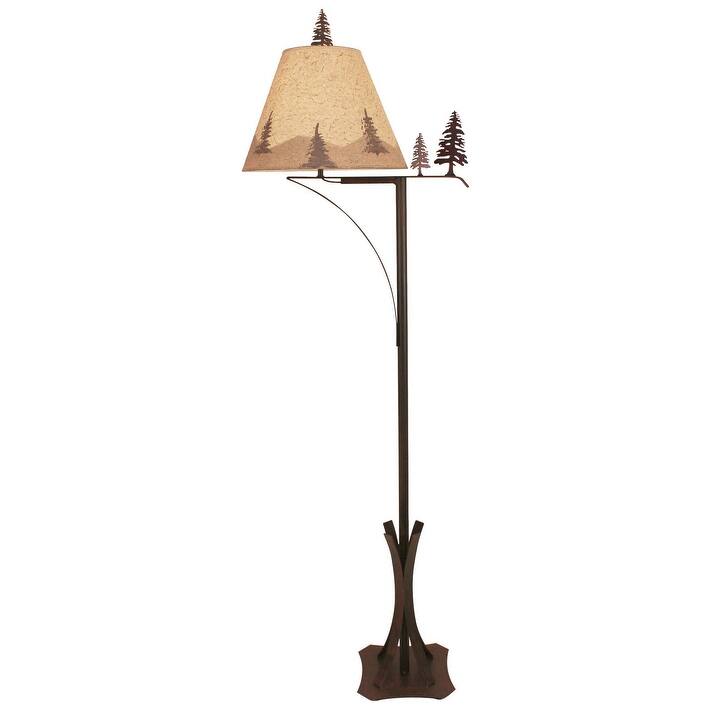 Rustic Swing Arm Floor Lamp