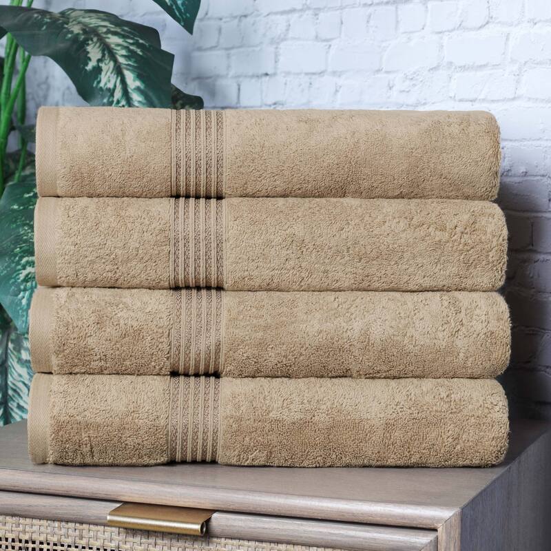 Superior Heritage Egyptian Cotton Absorbent Bath Towel Set of 4