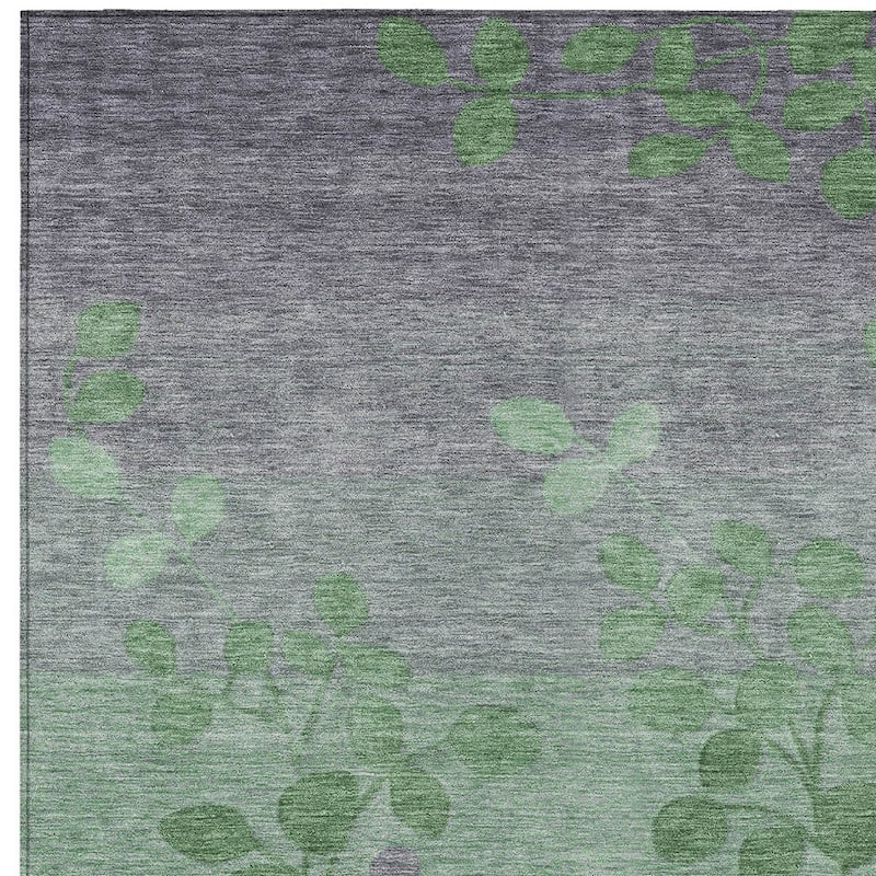 HomeRoots Floral Transitional Rectangle Outdoor Rug