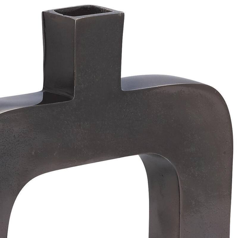Aluminum Metal Vase - Black - Roche River Decor