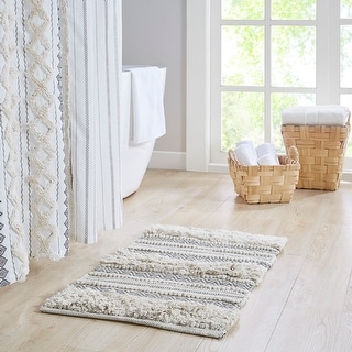 20in x 32in Asher Woven Texture Stripe Bath Rug - Bed Bath & Beyond ...